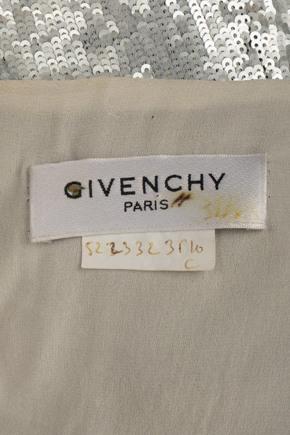 Robe à paillettes argentées Givenchy