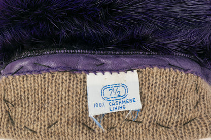 Gants en cuir et fourrure