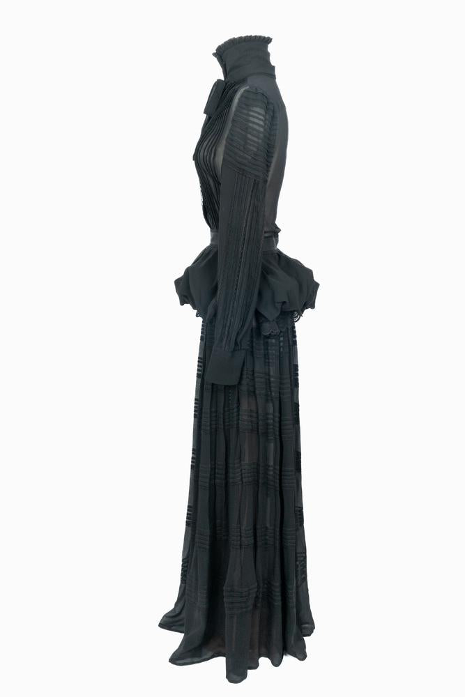 Robe en soie noire Roberto Cavalli