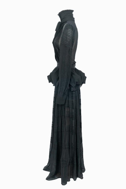 Robe en soie noire Roberto Cavalli