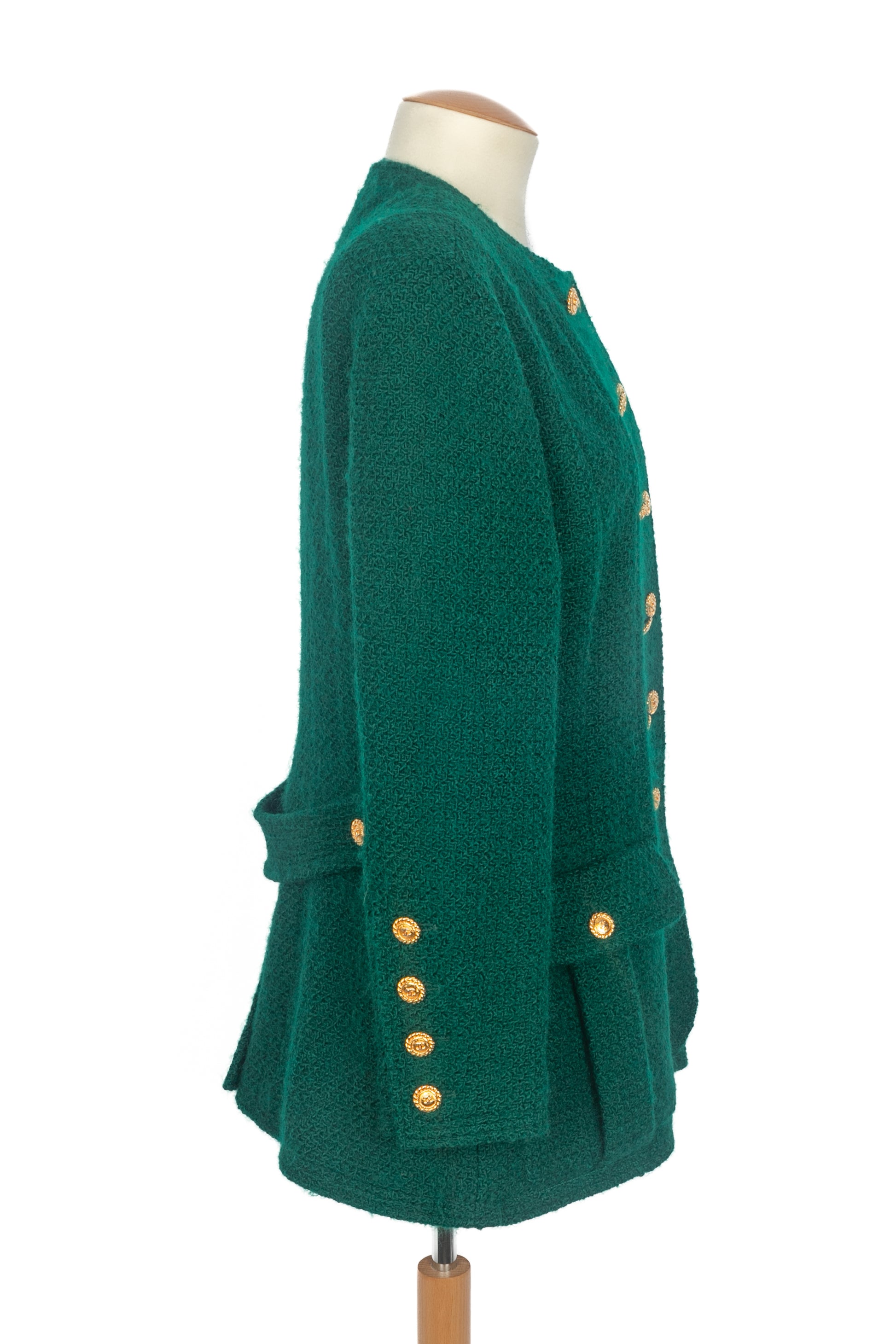 Veste verte Chanel 1990's