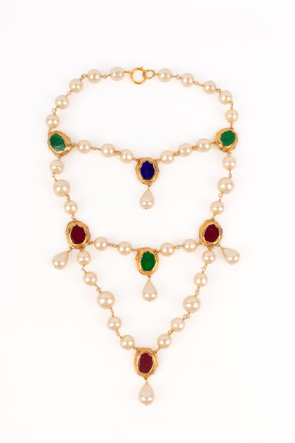 Collier plastron Chanel 1990's