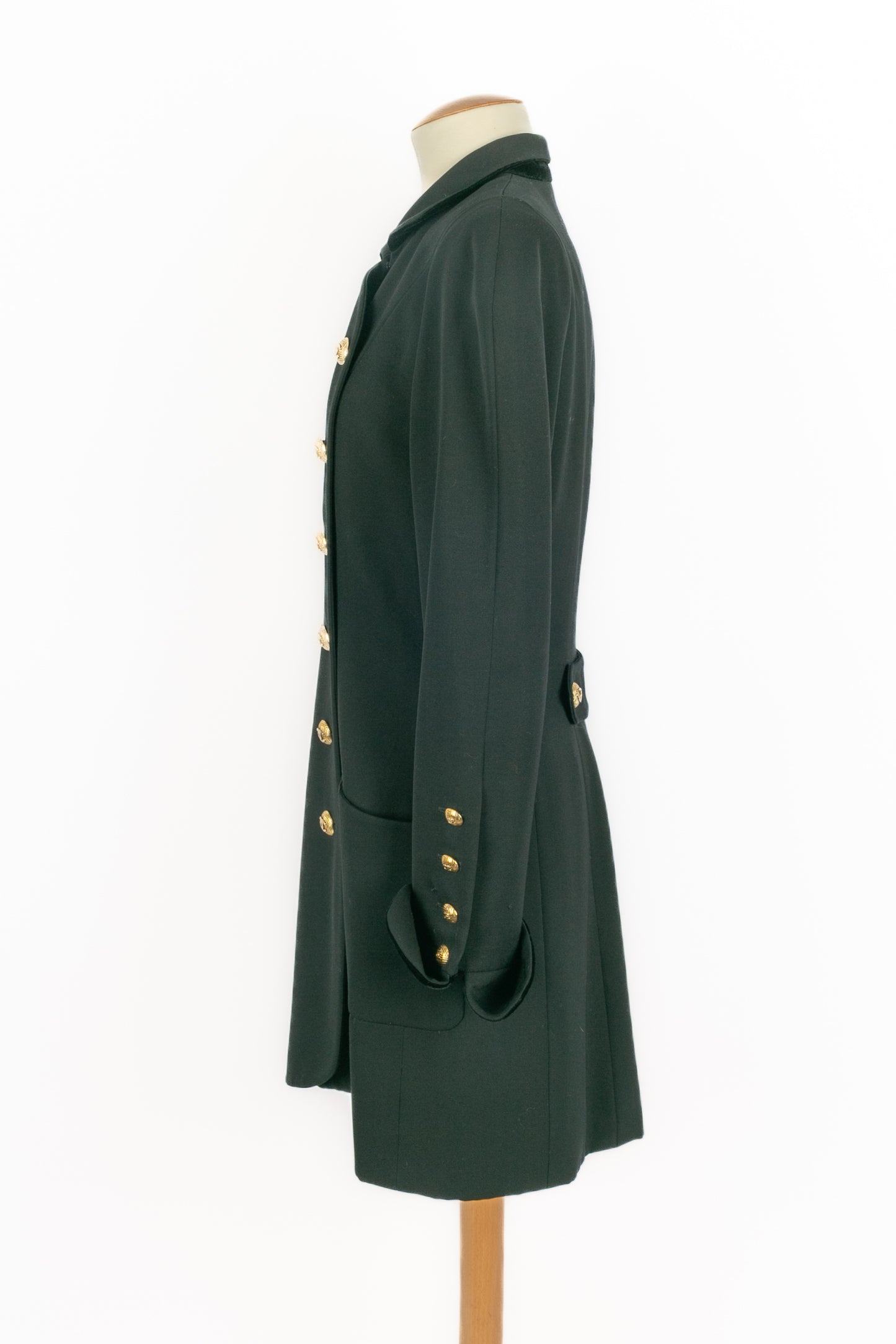 Veste noire Chanel 1990's