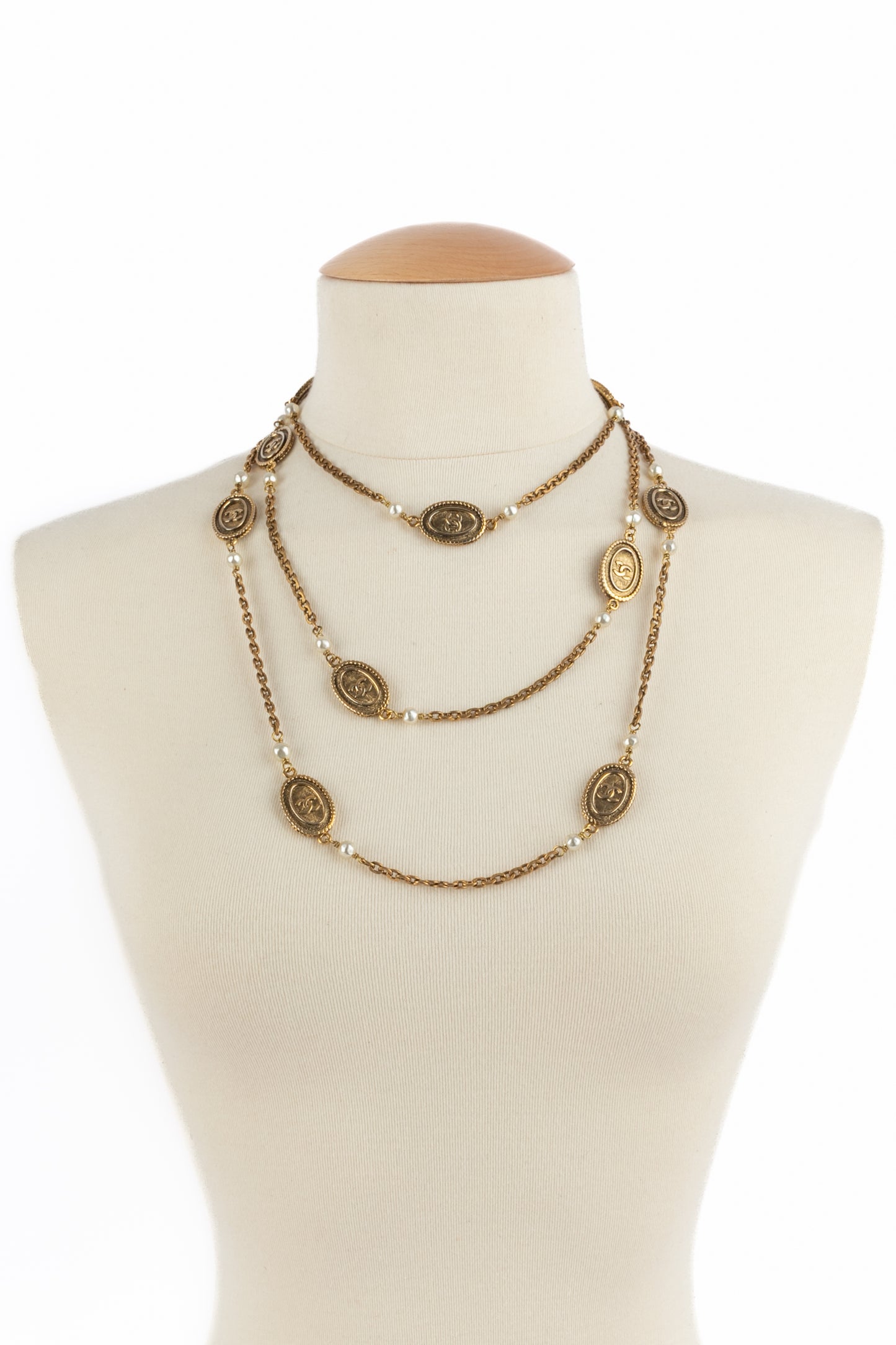 Collier sautoir Chanel 1985's