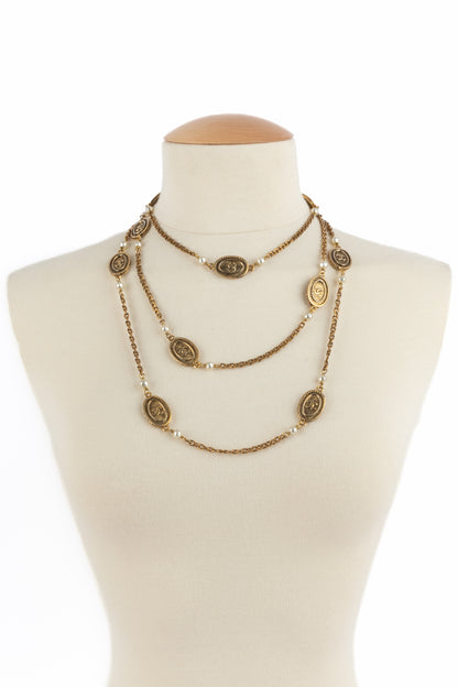 Collier sautoir Chanel 1985's