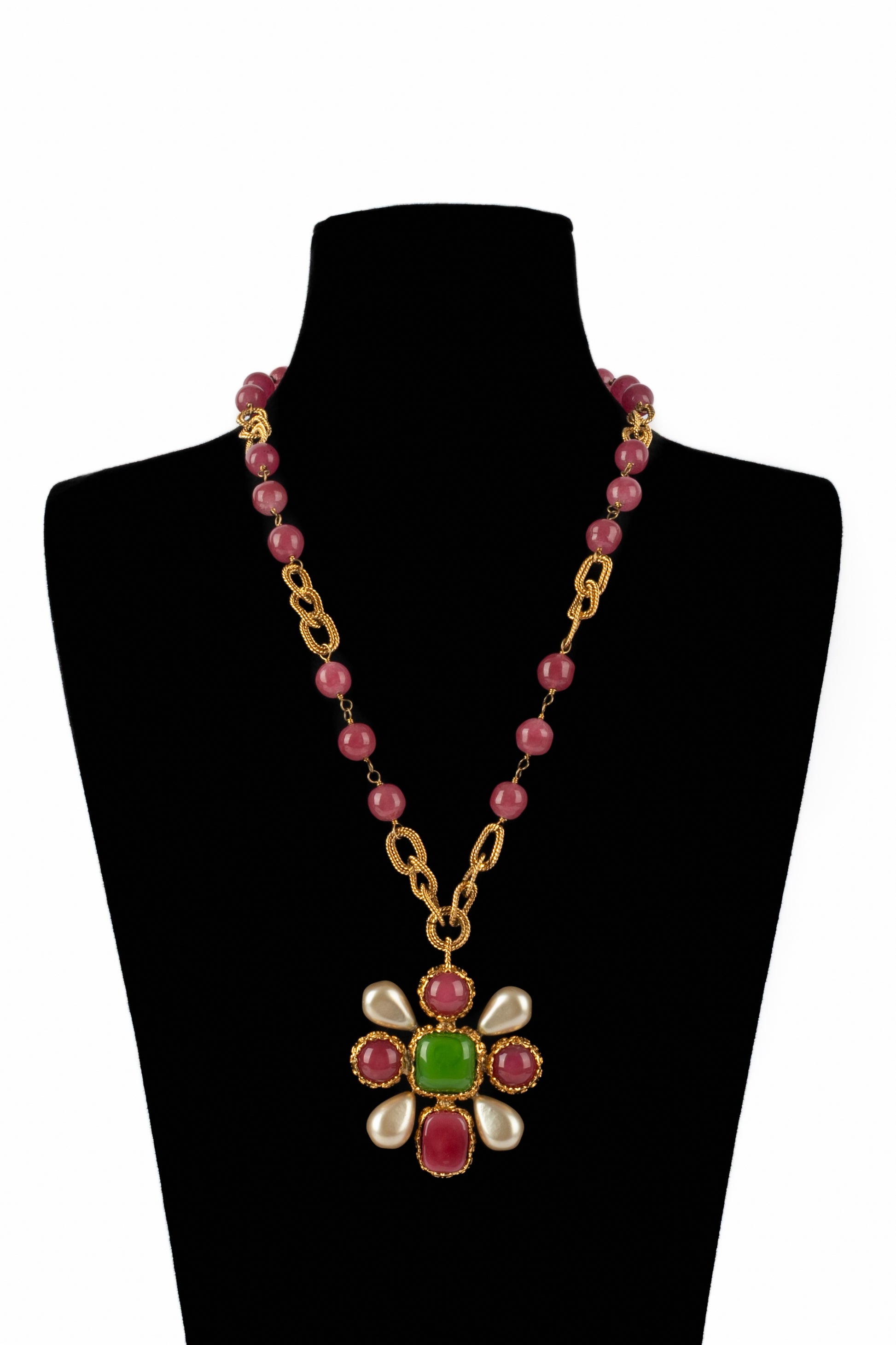 Collier croix Chanel 1990's