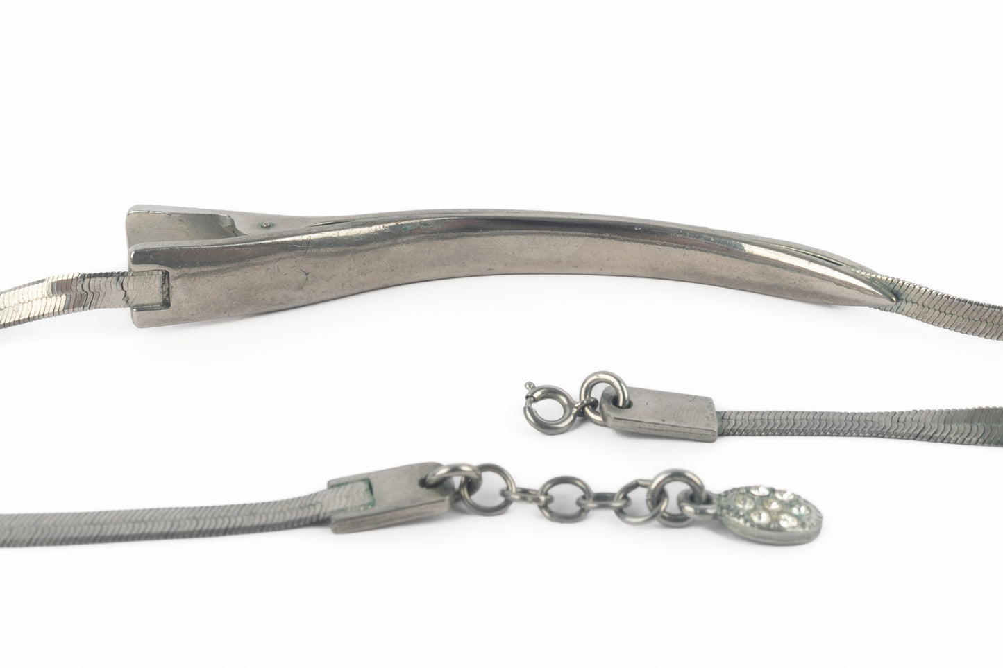 Collier "Barrette" argentée Dior 