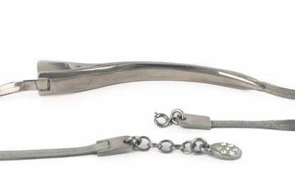 Collier "Barrette" argentée Dior 