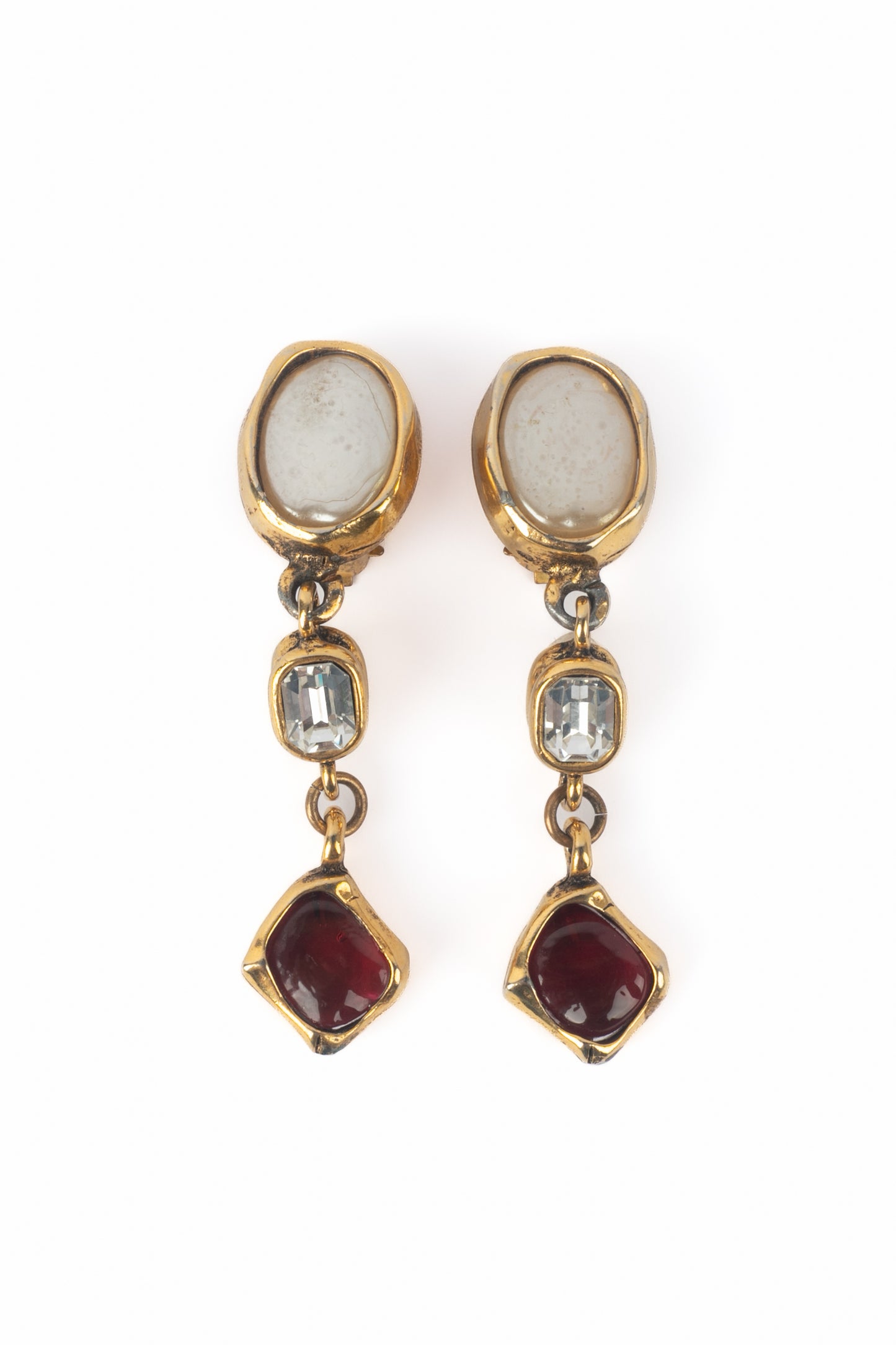 Boucles d'oreilles byzantines Chanel 1980's