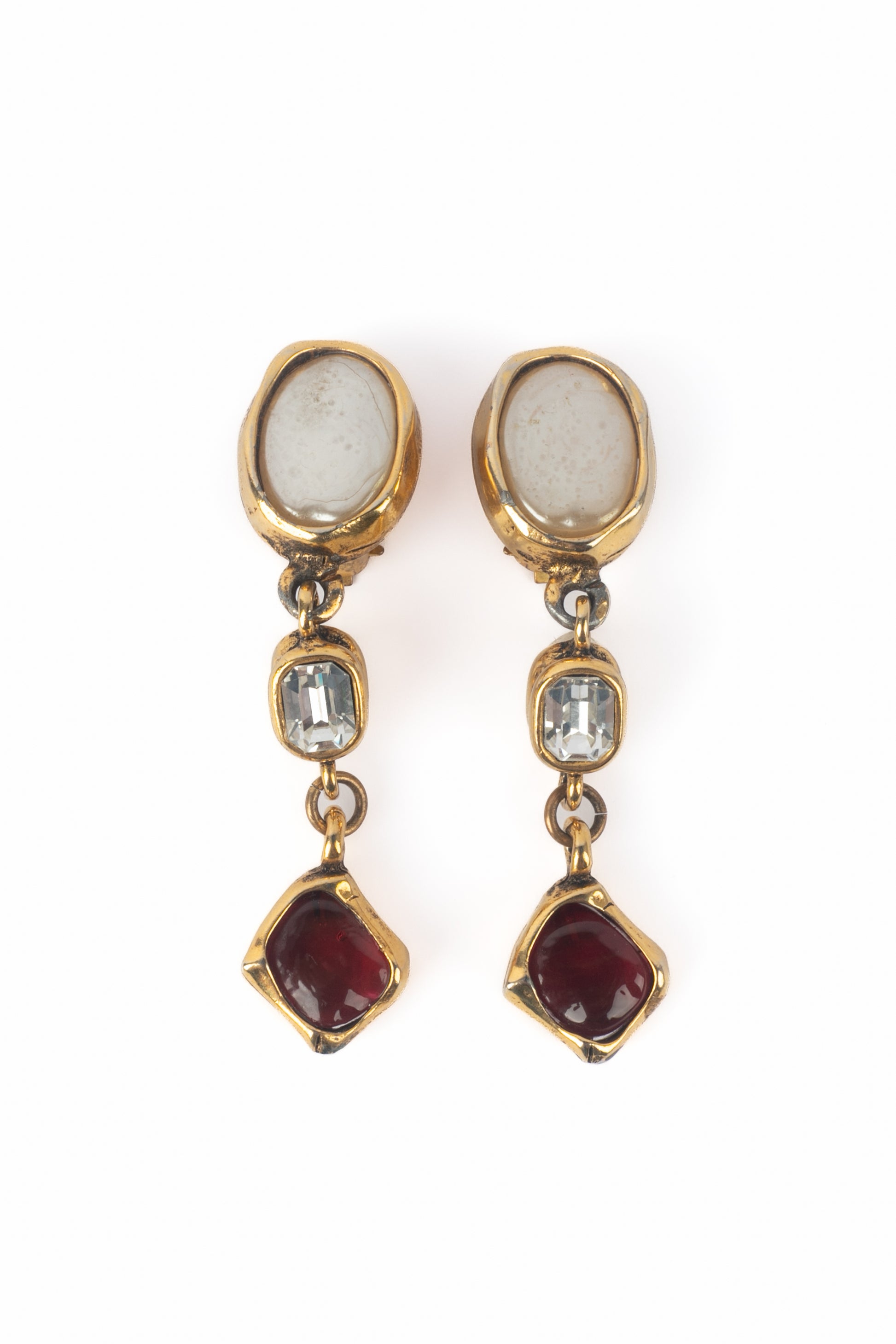 Boucles d'oreilles byzantines Chanel 1980's