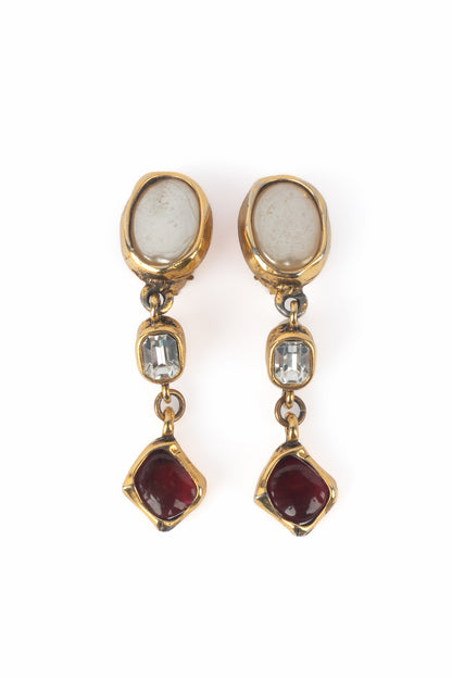 Boucles d'oreilles byzantines Chanel 1980's