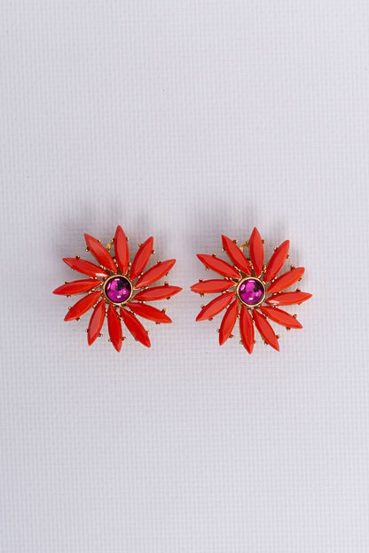 Boucles d'oreilles oranges Yves Saint Laurent