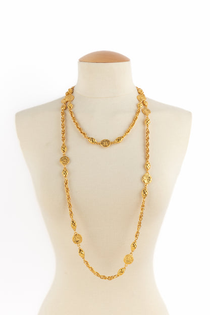 Collier doré Chanel 1985's
