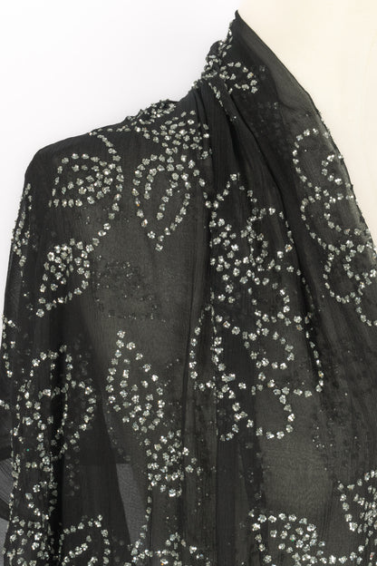 Etole en mousseline noire 1950's