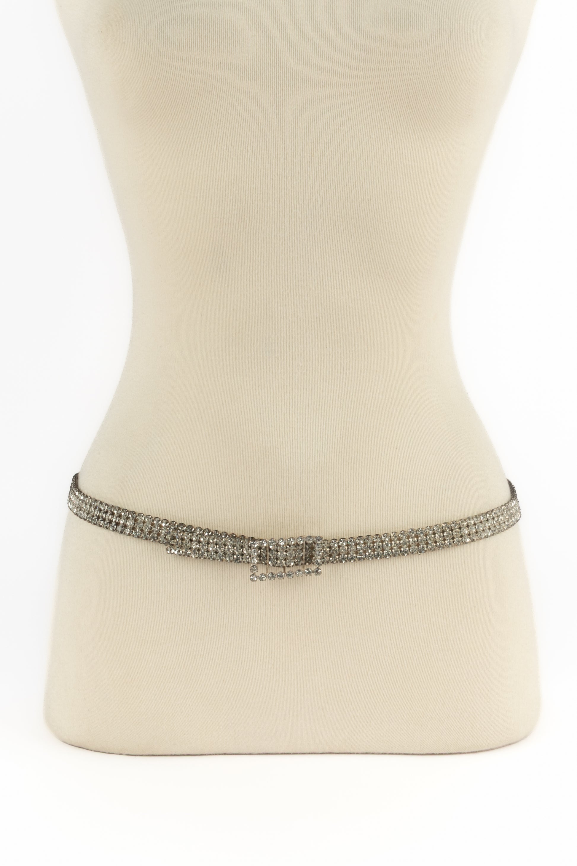 Ceinture strassée argentée