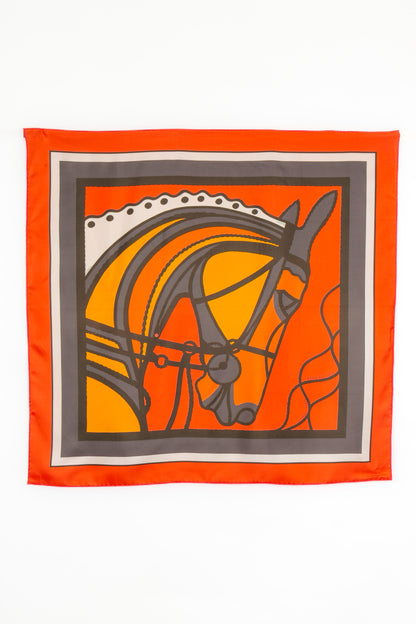 Foulard / Carré "Robe du soir pop" double face Hermès 
