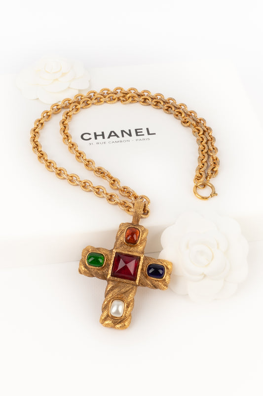 Collier croix Chanel 1990's