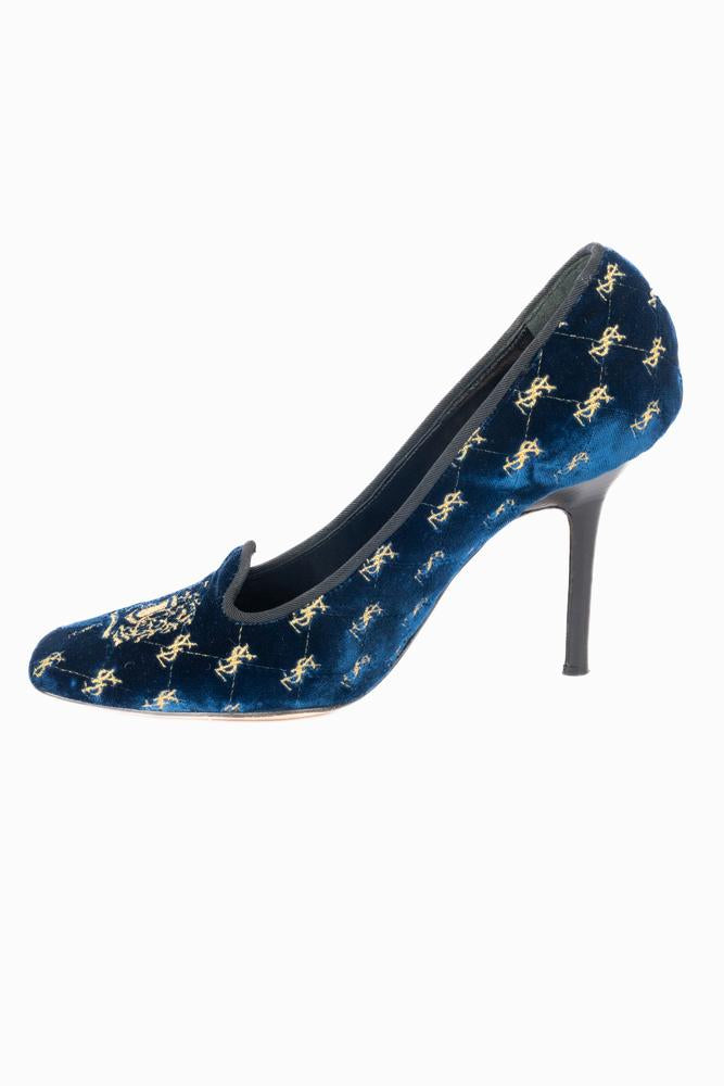 Escarpins en velours Yves Saint Laurent 