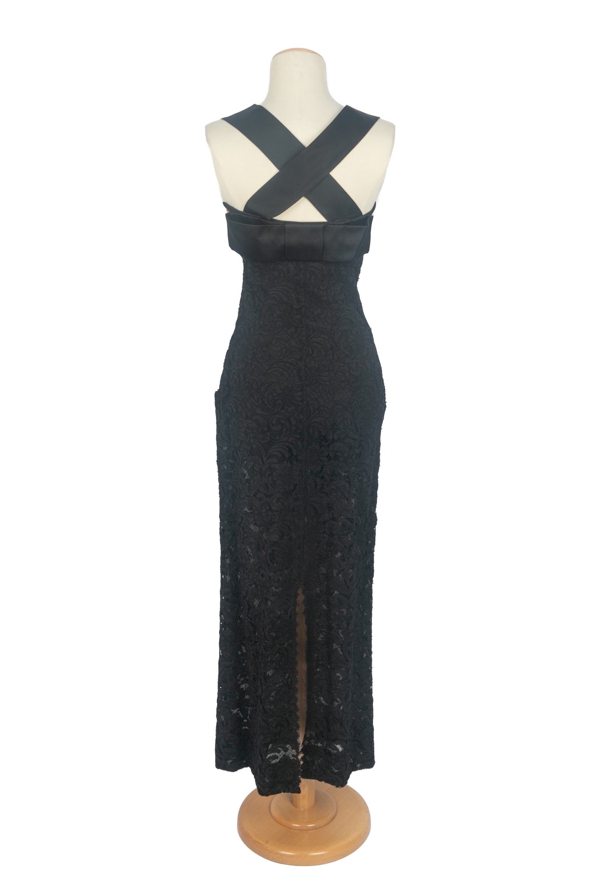 Robe fourreau en dentelle 1950-1960's