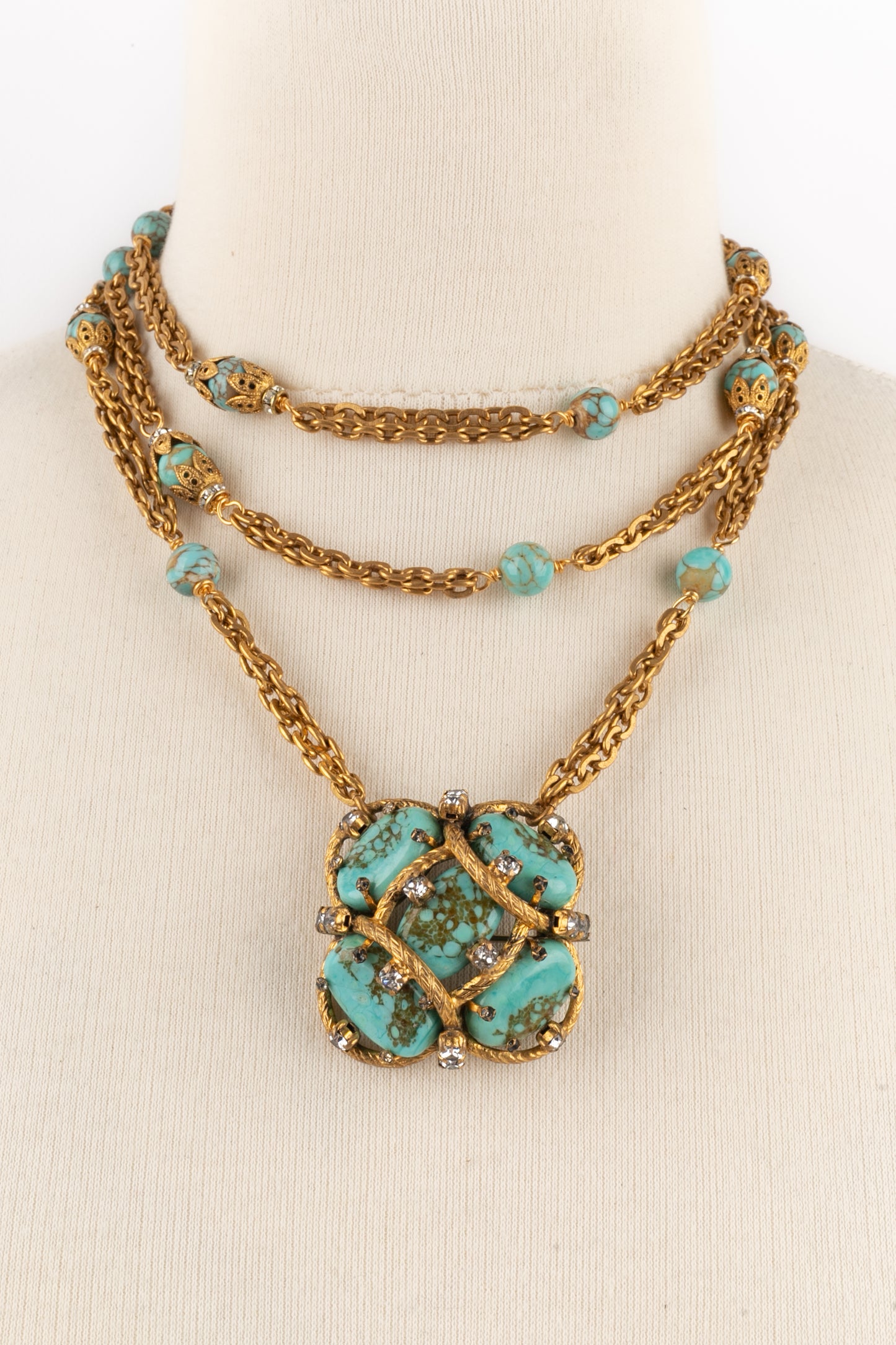 Collier turquoise Chanel Haute Couture