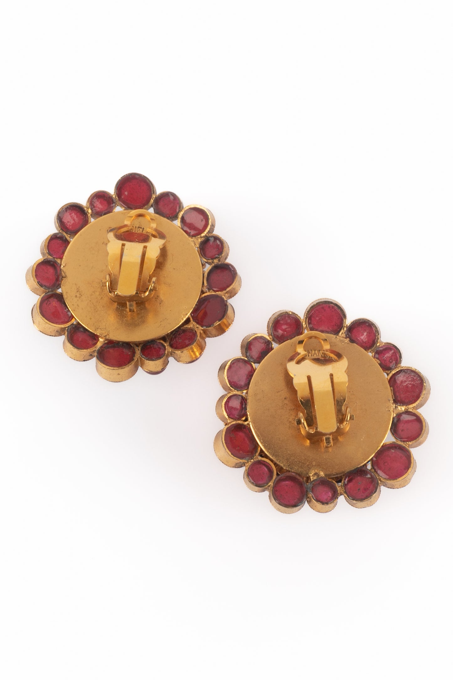 Boucles d'oreilles en pâte de verre Chanel