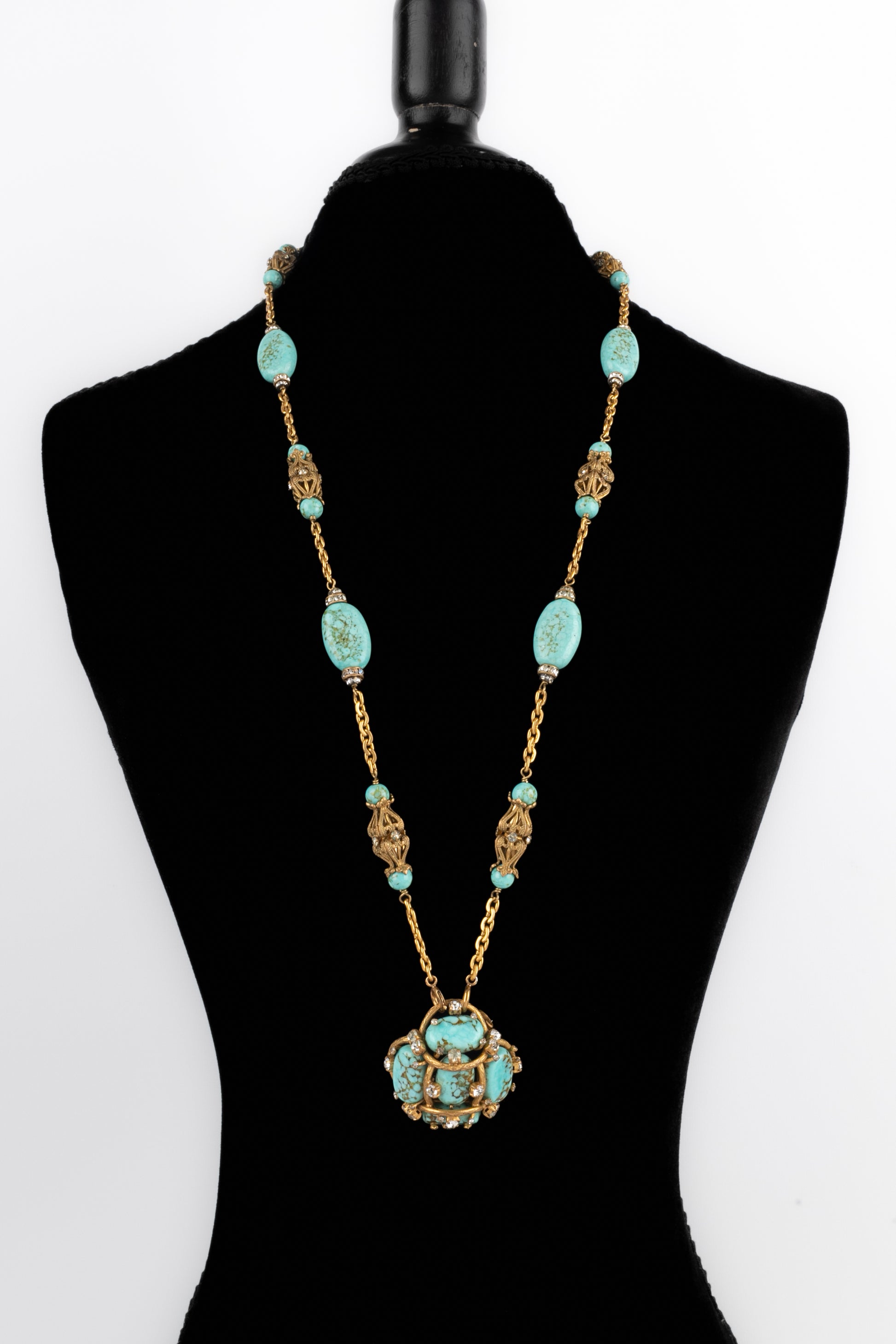 Collier turquoise ancien Chanel