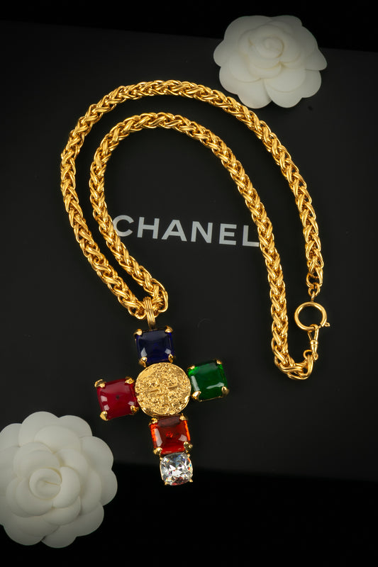 Collier croix Chanel 1993