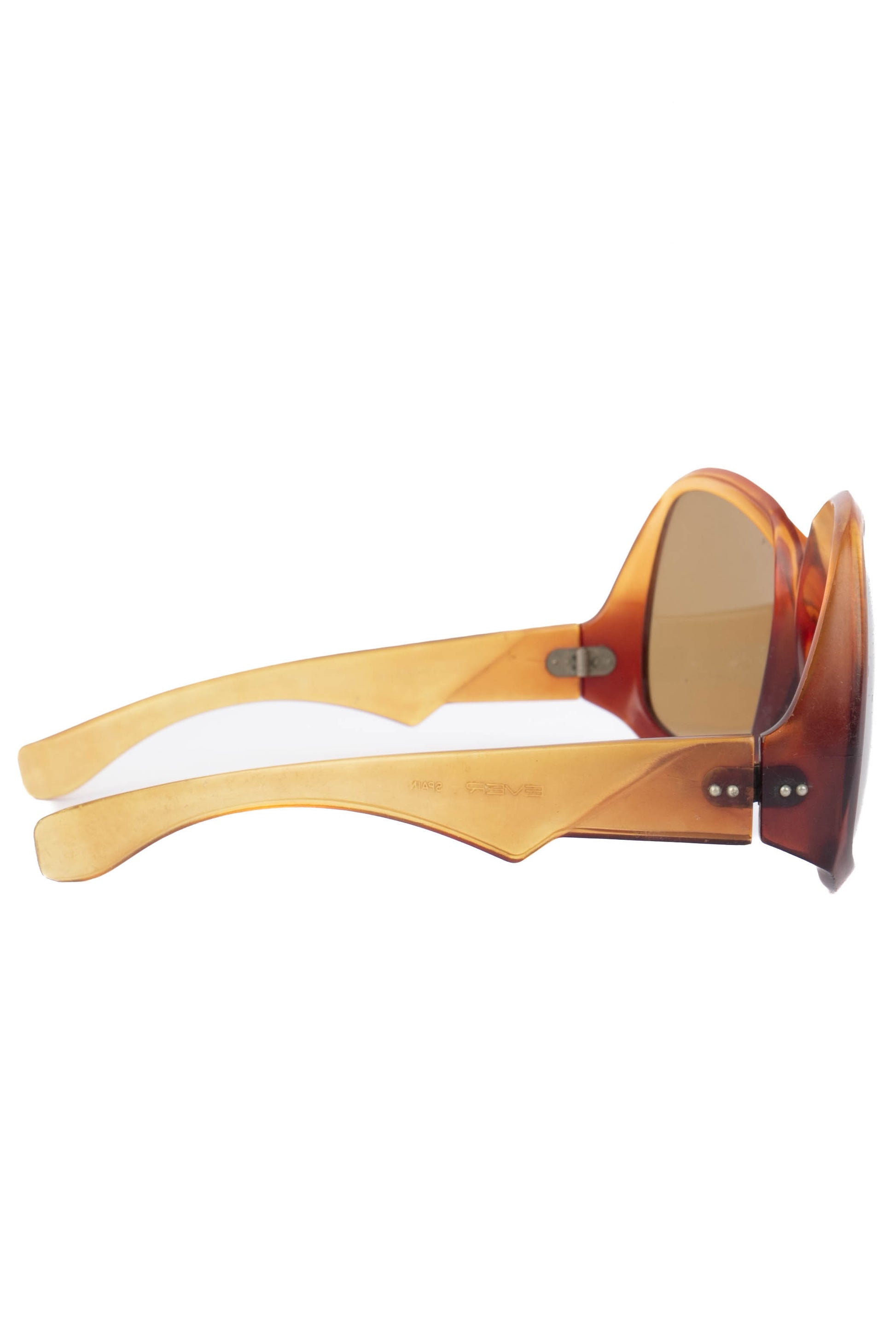 Lunettes de soleil en bakelite orange 