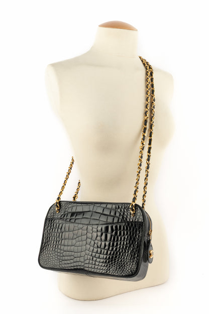 Sac caméra en crocodile Chanel