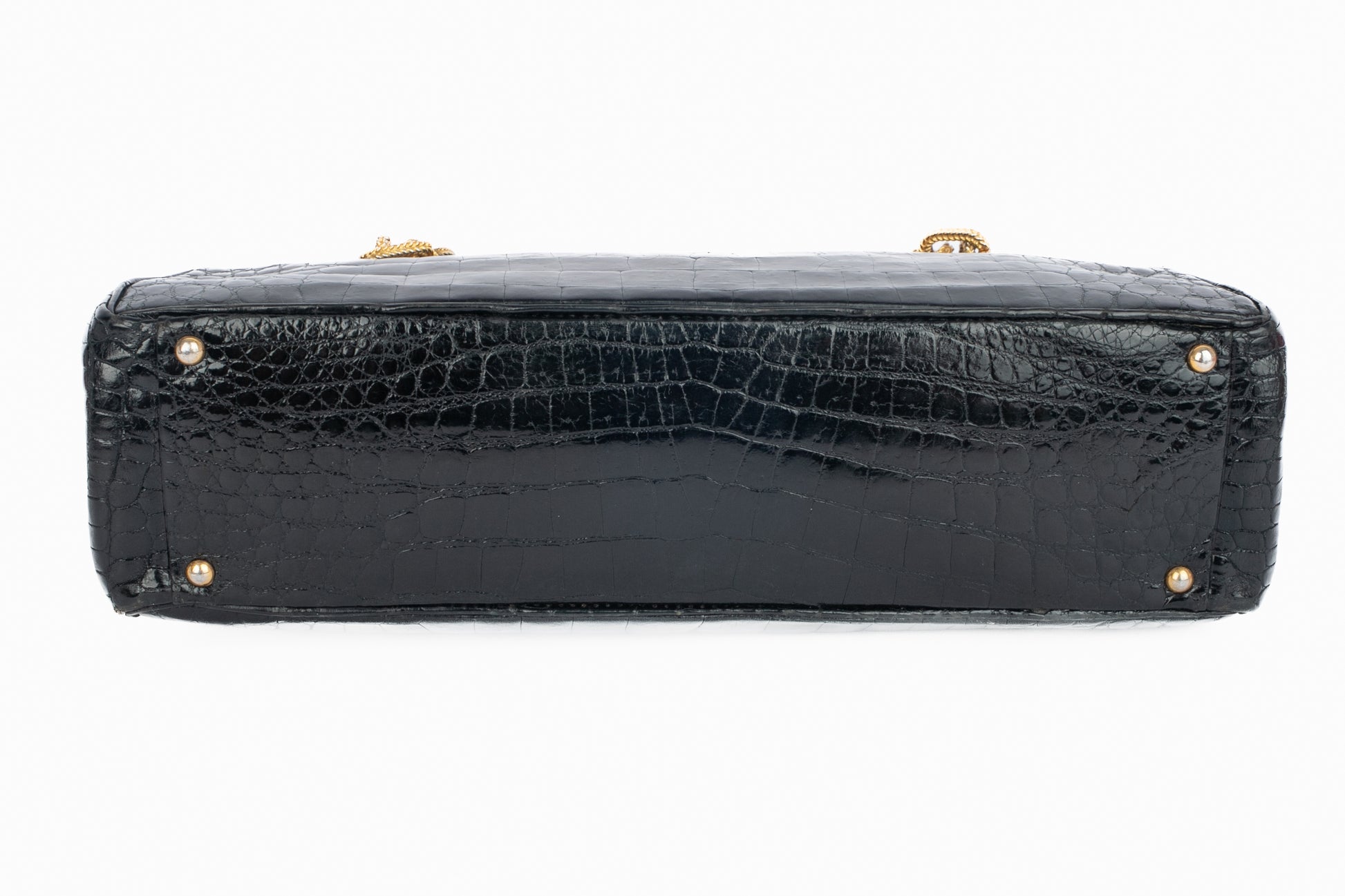 Sac en crocodile noir Morabito