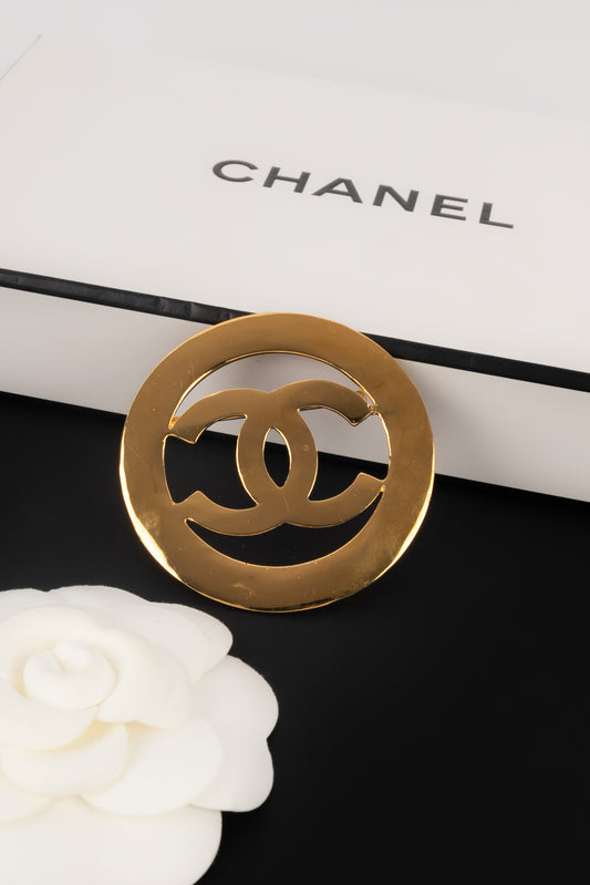 Broche dorée Chanel 1990's