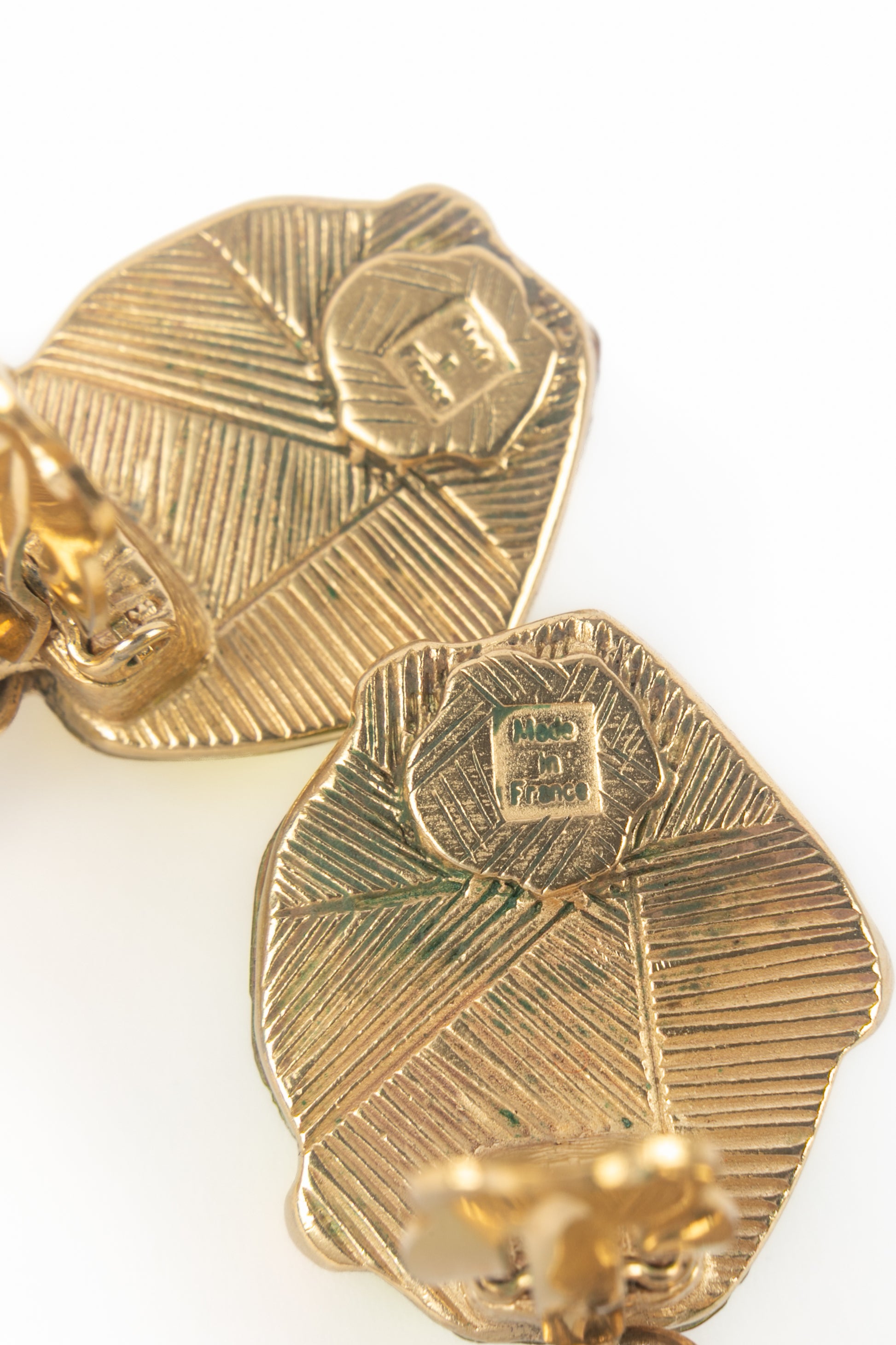 Boucles d'oreilles vertes Yves Saint Laurent