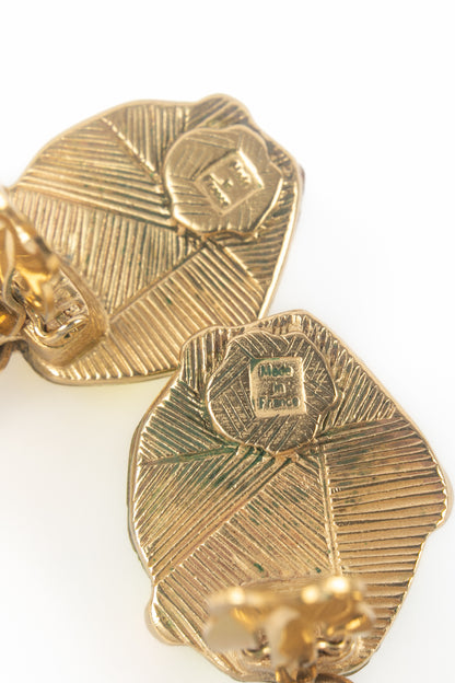 Boucles d'oreilles vertes Yves Saint Laurent