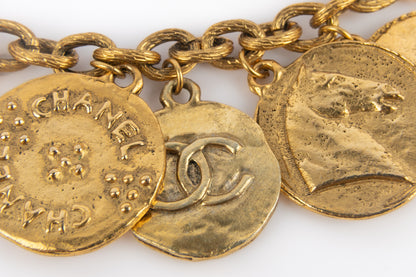 Collier doré Chanel 1985-1990