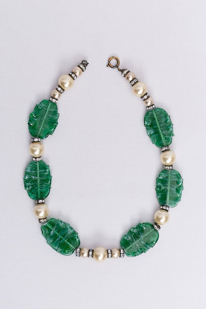 Collier ancien perles de verre