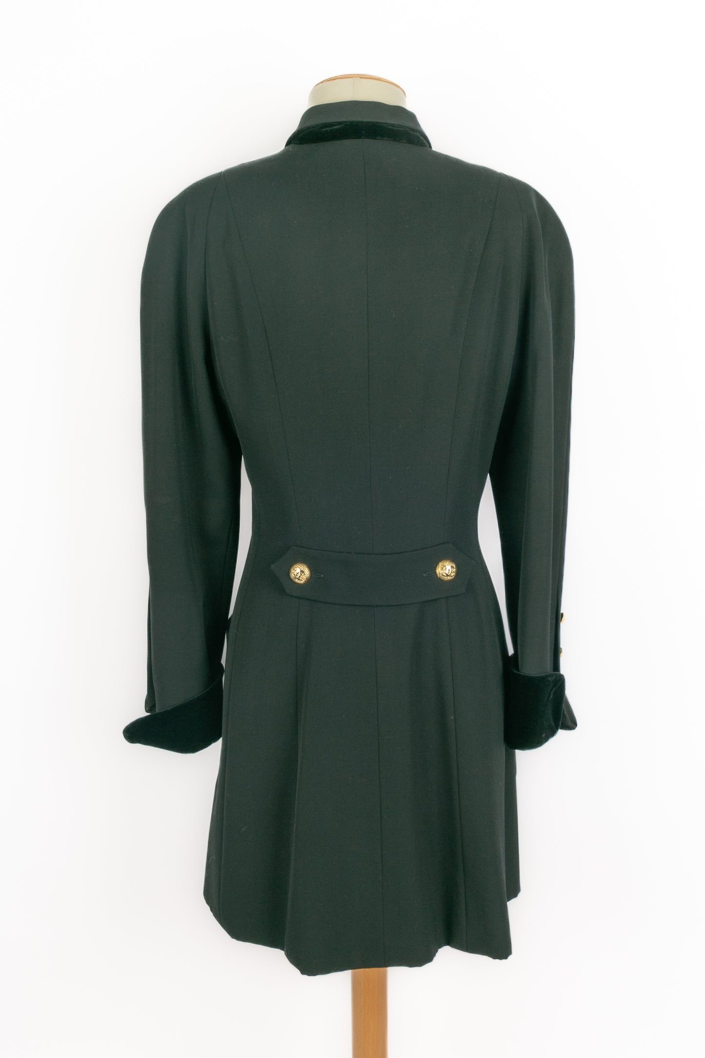 Veste noire Chanel 1990's