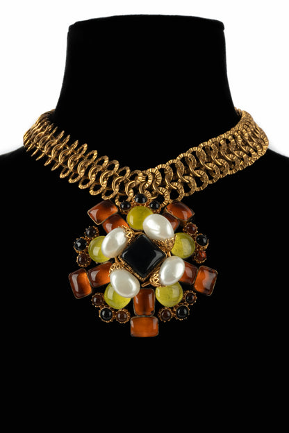 Collier pendentif Chanel 1990's