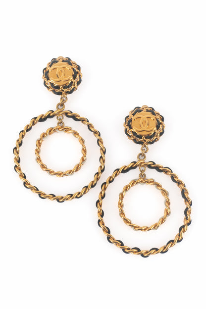 Boucles d'oreilles créoles Chanel 1993