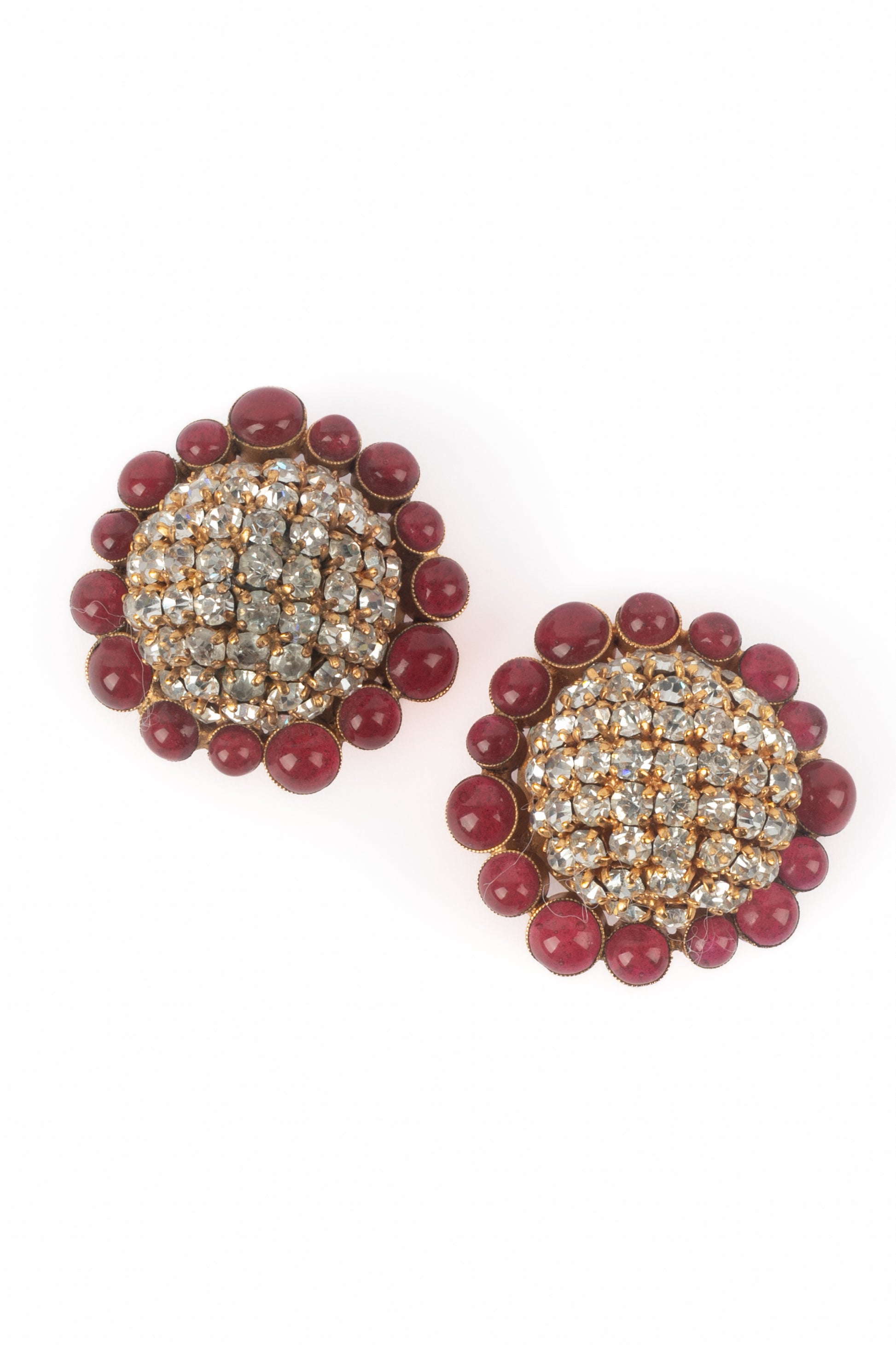 Boucles d'oreilles en pâte de verre Chanel