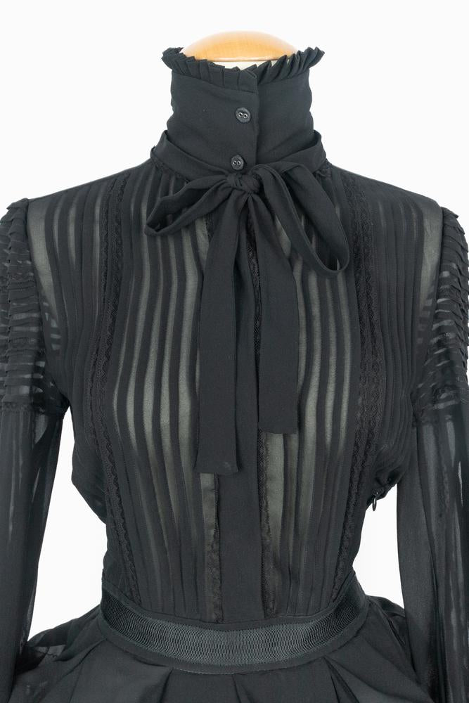 Robe en soie noire Roberto Cavalli