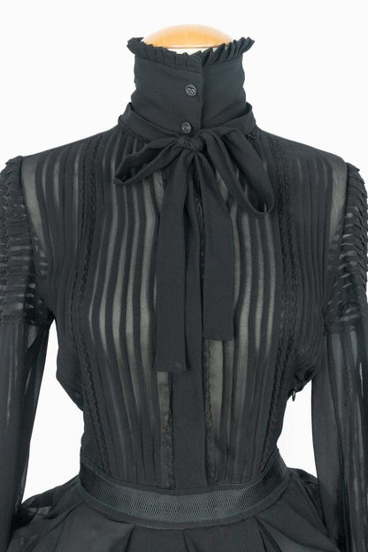 Robe en soie noire Roberto Cavalli