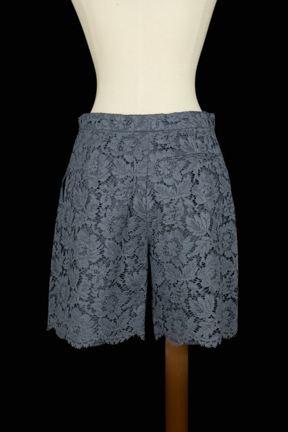 Short en dentelle bleue Valentino 
