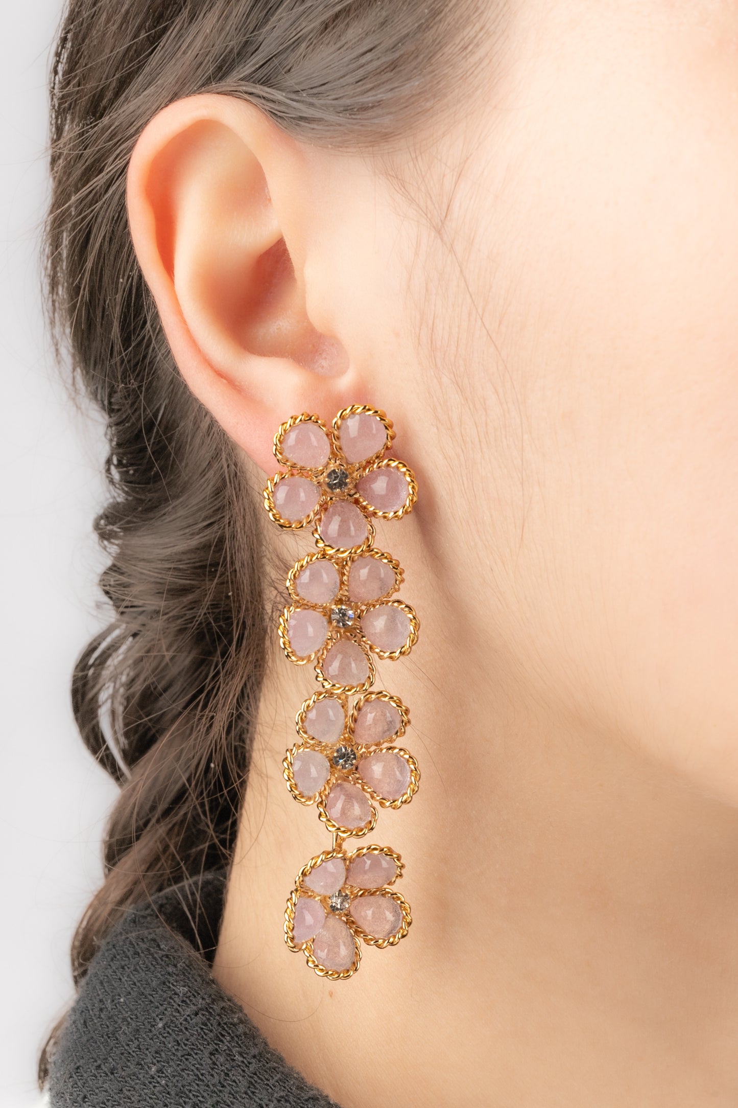 Boucles d'oreilles fleurs Augustine