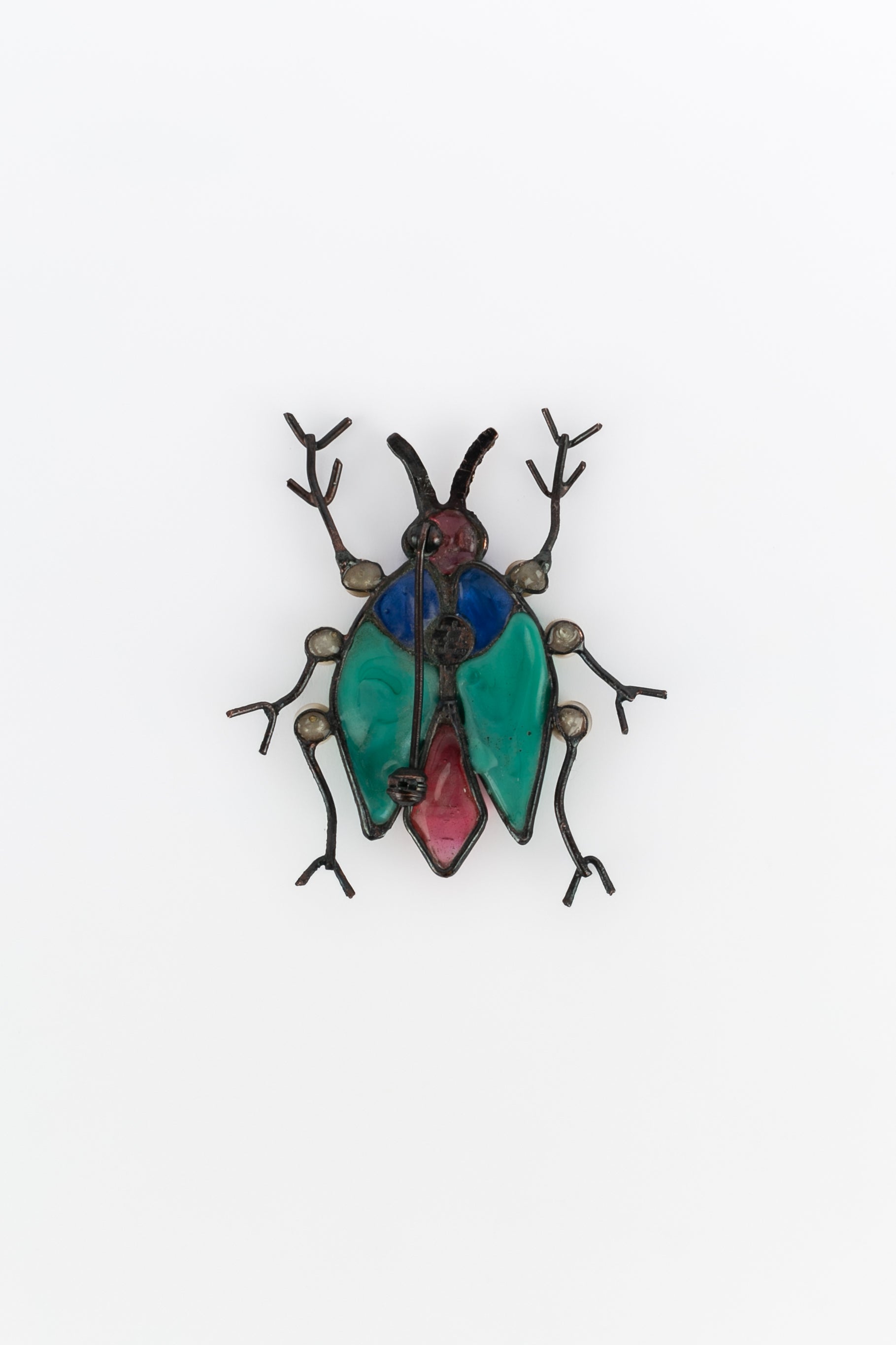 Broche insecte en pâte de verre Loulou de la Falaise