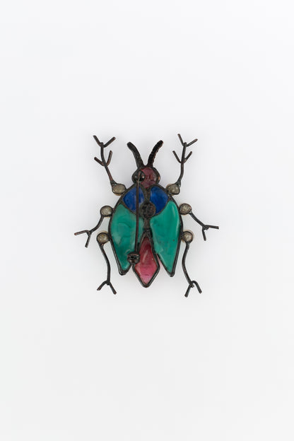 Broche insecte en pâte de verre Loulou de la Falaise