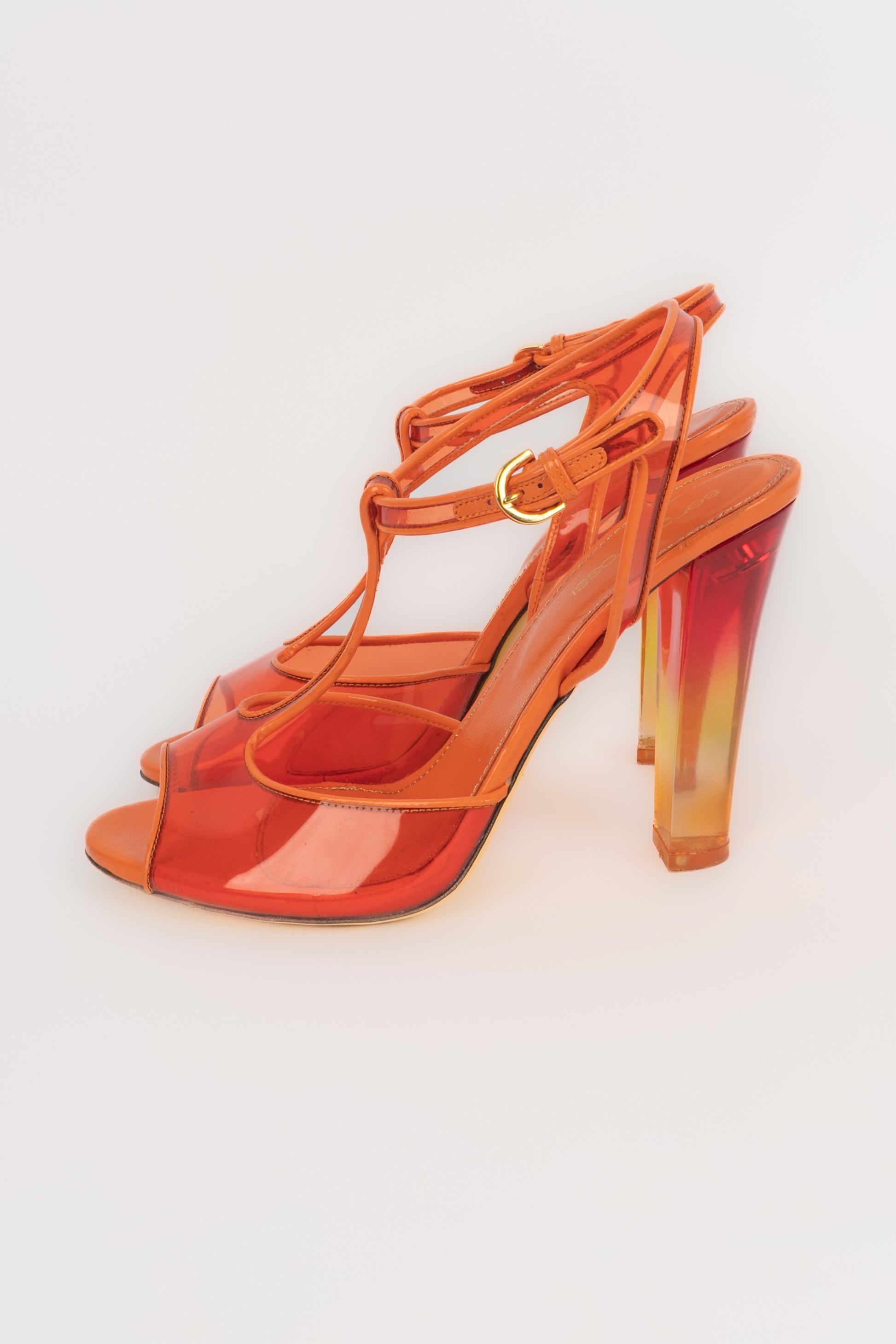 Escarpins oranges Sergio Rossi