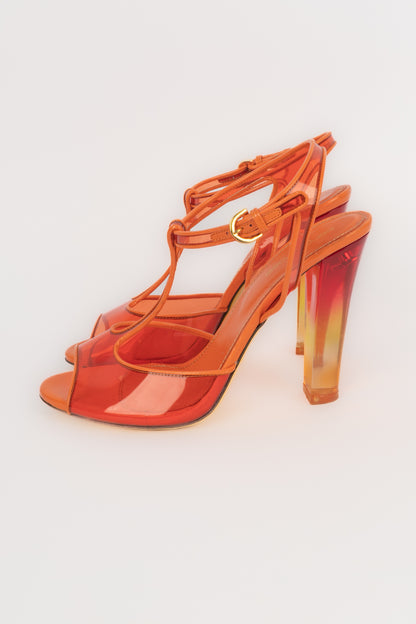 Escarpins oranges Sergio Rossi