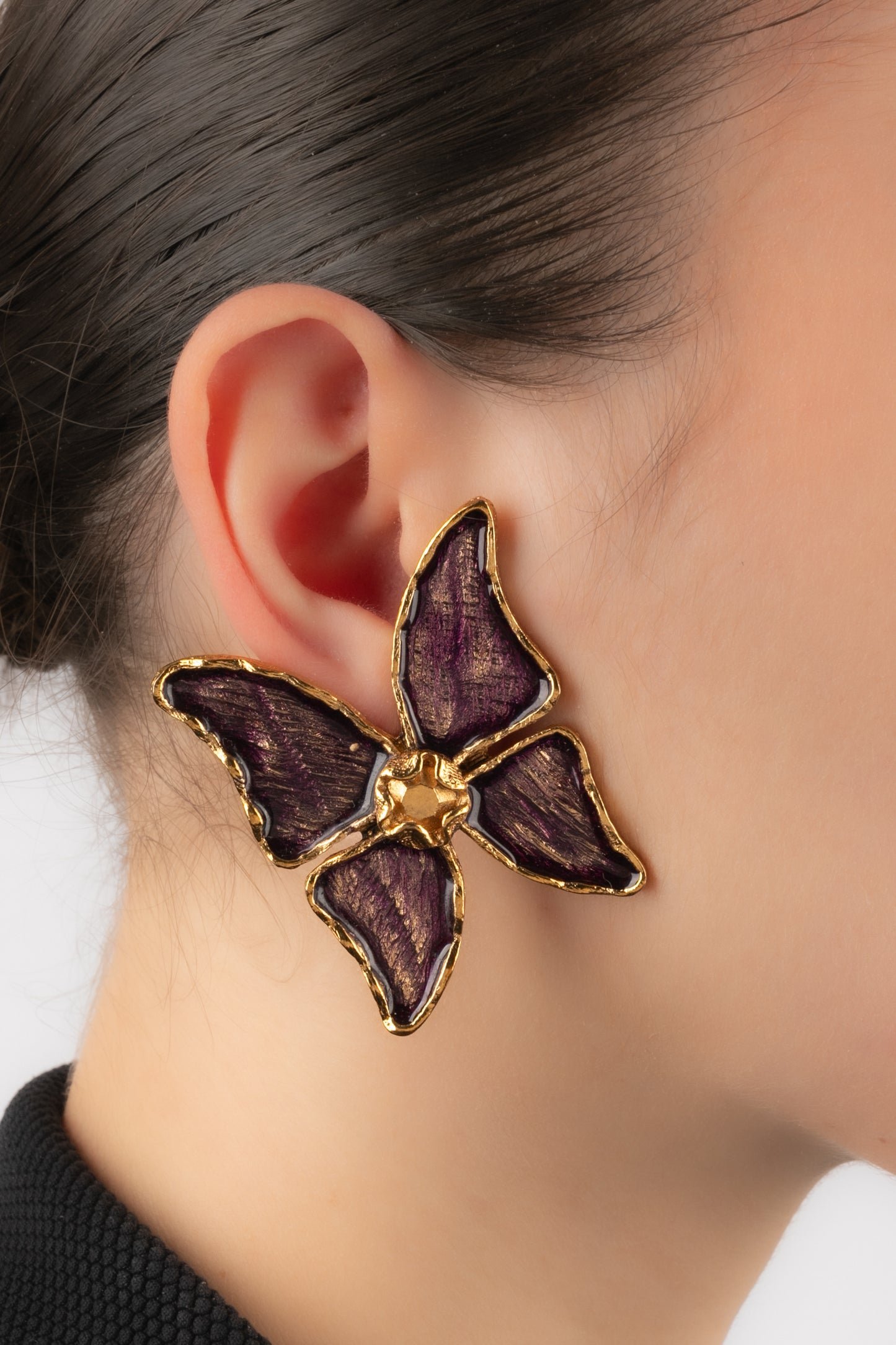 Boucles d'oreilles papillon Yves Saint Laurent