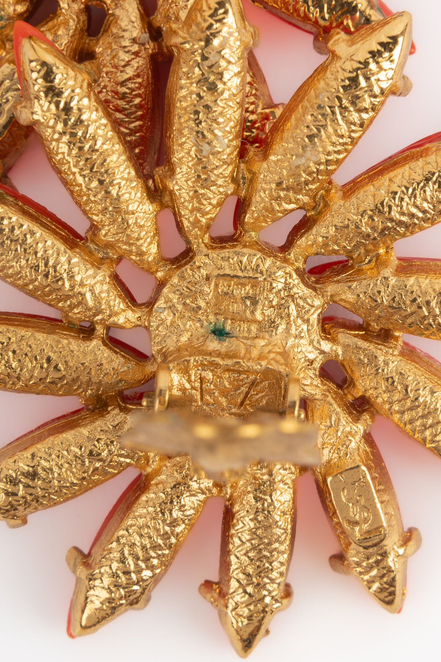 Boucles d'oreilles oranges Yves Saint Laurent 