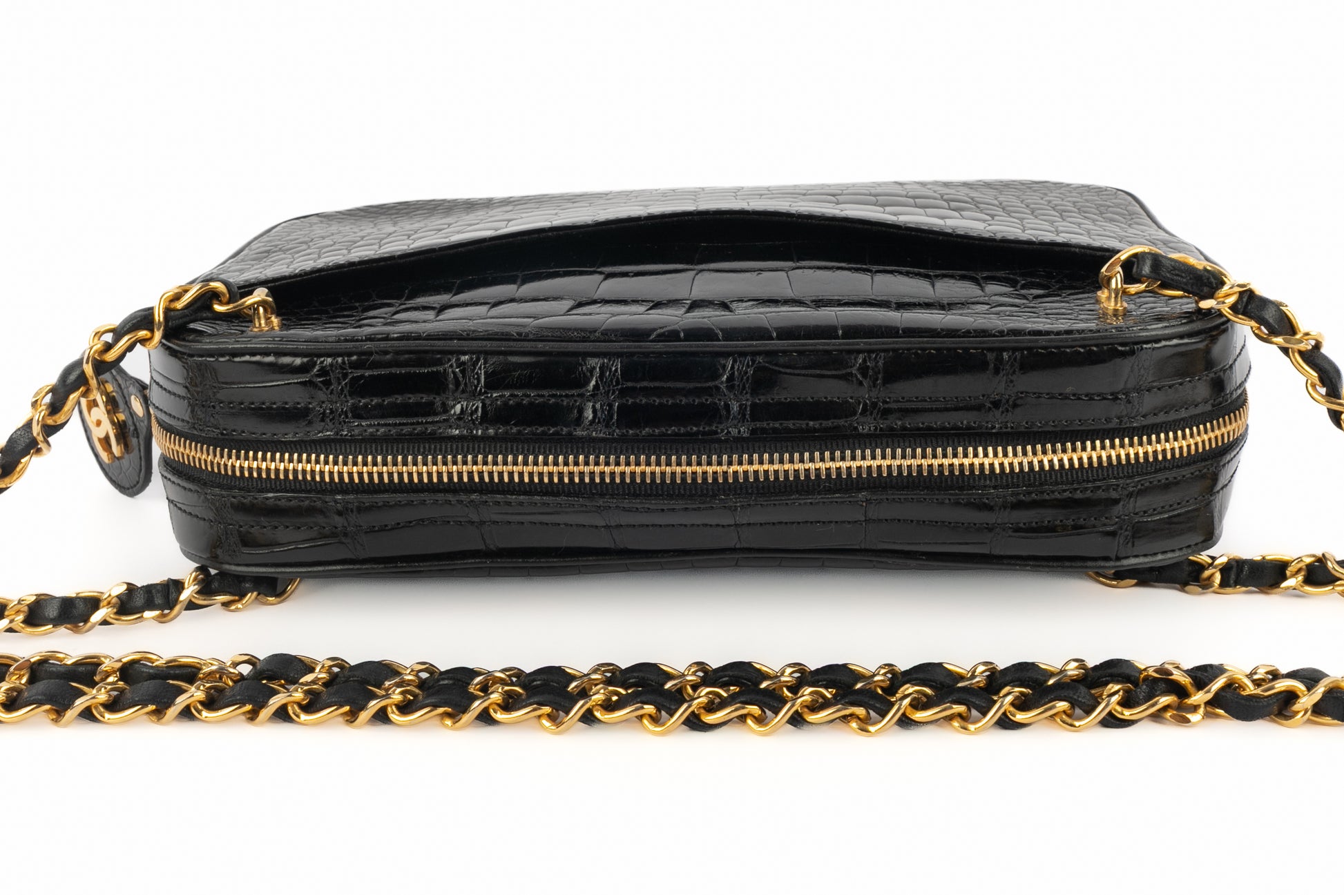 Sac caméra en crocodile Chanel